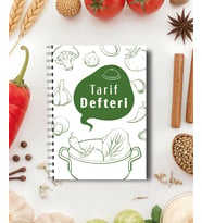 Tarif Defteri - Yemek Tarifleri İçin Not Defteri/100 YAPRAK / 5 BÖLÜM /15 cm x 21 cm