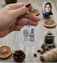 Kişiye Özel Karikatürlü Best Mom Ever Anneye Hediye Anahtarlık Anneler Günü Hediyesi