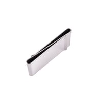 SPELT Çift Taraflı Metal Geniş Kağıt Para Tokası Kart Tutucu Klips Cüzdan Ataş Gümüş 6cm x 3cm