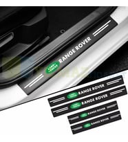 Range Rover Logo Karbon Arma Karbon Kapı Eşiği Koruma Araba Etiket Oto Sticker Yapıştırma 4 Parça