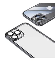 Vendas iPhone 14 Pro Max Uyumlu (14 Pro Max) Pilas Serisi Elektroplated Sert PC Renkli Çerçeveli Silikon Kılıf (Yeşil)