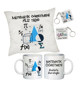 Matematik Öğretmenine İsimli Hediye Seti - Öğretmenler Günü Hediyesi