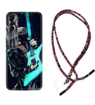 Tecno Spark 6 6 Go 8C 8 Pro 7 7 Pro Kılıf Boyun Asklı Rasta Silikon Dog Guitar 1789