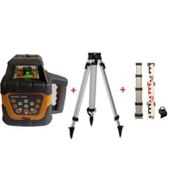 Fukuda FRE203 Lazer Nivo SET (TRIPOD ve MİRA DAHİL) Yatay ve Düşey Otomatik Yeşil Rotasyon Lazeri