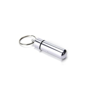 SPELT Mini Tablet Ilaç Hap Taşıma Kutusu Anahtarlık Su Geçirmez 3cm x 1,3 cm
