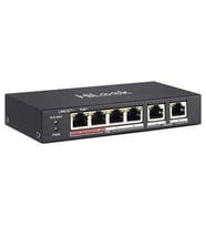 HILOOK 4port +2 UPLINK 60w FULL PoE NS-0106P-35(B) 10/100 Yönetilemez Switch Long Range 250Metre