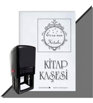 Kişiye Özel  Çerçeveli 6  Kitap Kaşesi (Siyah)