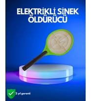 Pil İle Çalışan Elektrikli Sivrisinek Raketi  Kimyasal İçermeyen Hijyenik Çözüm