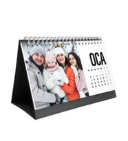 Kişiye Özel 12 Fotoğraflı 2027 Masa Takvimi - Siyah