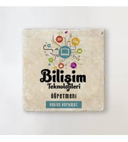 Kişiye Özel Bilişim Teknolojileri Öğretmenlerine Bardak Altlığı
