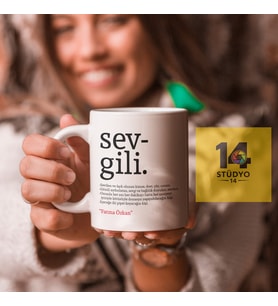 Stüdyo 14 Kişiye Özel Tasarlanabilir Arkadaş - Sevgiliye Özel Mesajlı Ve İsimli Anlamlı Kupa - Mug ( Arkadaşa- Sevgiliye Hediye )