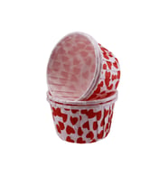 Cupcake Kalıbı Büyük Boy 62*40MM DESENLİ (50 Adet )  Kalp Desenli