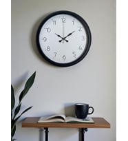 Pure Time Black 40 Cm Metal Duvar Saati