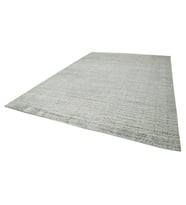 Gri El Dokuma Salon Halısı Geometrik Desenli Kabartmalı Yüzey Modern Stil Yatak Odası