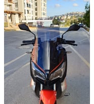 MOTOCAM QJ ATR 250 Ön Cam 2023-2026 Model 65cm Füme Renkli 4mm ORTA BOYLU