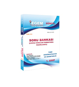 Egem Eğitim Yayınları AÖF 1. Sınıf Tıbbi Dokümantasyon ve Sekreterlik Güz Dönemi Soru Bankası (Çok Renkli)
