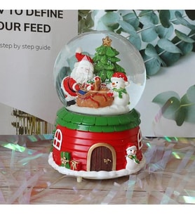Yılbaşı Hediyesi Kar Küresi ve Noel Baba Büyük Boy