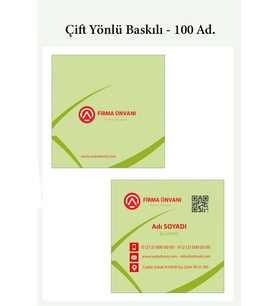 Euwue Dijital Çift Yönlü Baskılı 300 gr. Kuşe Kartvizit - 100 Ad. (Sıcak Beyaz)