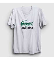 Presmono Unisex Beyaz Crocodile Timsah Timsahlı Lowcost T-Shirt 469133tt (Beyaz)