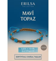 Sertifikalı Sentetik Mavi Topaz Taş Bileklik – Saflık Netlik ve İçsel Dinginlik (Çok Renkli)