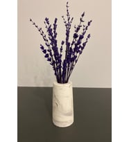 Mini Mermer Desen Çizgili Silindir Vazo Biblo 7X10 Cm