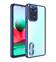 Xiaomi Redmi Note 11S Global Uyumlu Kılıf Kamera Korumalı Logo Gösteren Zore Omega Kapak