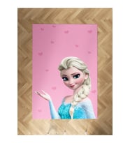 MEKTA HOME BEBEK VE ÇOCUK ODASI Pembe Elsa Desenli Halı