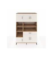 Kronos Dolap 10 Raflı Tek Çekmeceli 6 Kapaklı 132x59x195 Çam-Aytaşı/Aytaşı