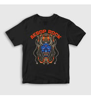 Presmono Unisex Çocuk Siyah Oni Aesop Rock T-Shirt 544481tt