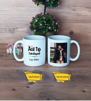 Acil Tıp Teknisyeni Kupa Bardak Beyaz Fotoğraflı Tıp Bayramı Hediyesi