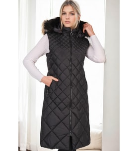 Z9718 DEWBERRY BAYAN YELEK-SİYAH