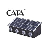 Cata CT-8010 20W Güneş Enerjili Solar LED Aplik Dış Mekan IP65 Duvar Lambası Günışığı 3200K