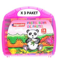 Bigpoint Pastel Boya 18 Renk - Pembe Çantalı x 3 Adet