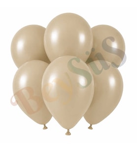 Deniz Kumu Renk Lateks Retro Balon (30 cm) - 6 Adet