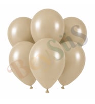 Deniz Kumu Renk Lateks Retro Balon (30 cm) - 6 Adet