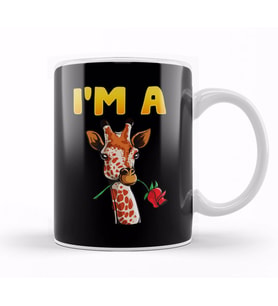Cute & Funny I'm A Giraffe Adorable Giraffes Kupa Bardak Porselen