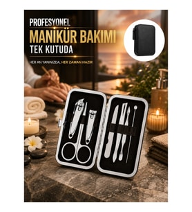 7 Parça Paslanmaz Çelik Tırnak ve Kişisel Bakım Seti – Taşıma Çantalı