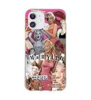 Iphone 11 Uyumlu Monroe Kolaj Tasarımlı Şeffaf Telefon Kılıfı