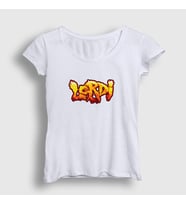 Presmono Kadın Beyaz Fire Logo Lordi T-Shirt 379408tt (Beyaz)