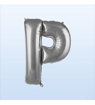 P Harf Gümüş Folyo Balon - 76 cm