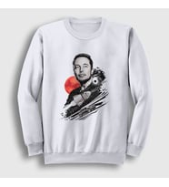 Presmono Unisex Beyaz Genius Elon Musk Sweatshirt 333900tt