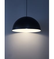 DEMET HABEK  MYLİGHTS RETRO MAT SİYAH  İÇİ BEYAZ  METAL SARKIT AVİZE RUSTİK AVİZE 40 CM
