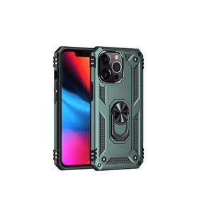 Apple İphone 14 Pro Kılıf Sofya Yüzüklü Silikon Kapak - Yeşil