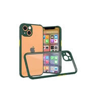 Apple iPhone 13 Mini Kılıf Miami Şeffaf Silikon - Koyu Yeşil