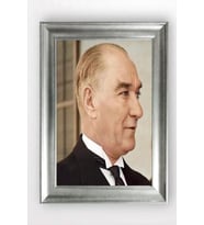 Gümüş Çerçeveli Atatürk Tablo cv787