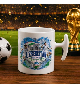 BK Gift Özbekistan Taraftar Temalı 2026 Dünya Kupası Tasarımlı Hammer Kupa Bardak