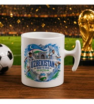 BK Gift Özbekistan Taraftar Temalı 2026 Dünya Kupası Tasarımlı Hammer Kupa Bardak