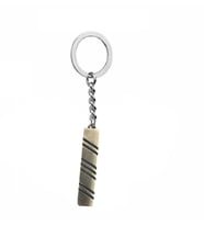 Obsidian Axis – Siyah Şerit Detaylı Çubuk Unisex Metal Anahtarlık