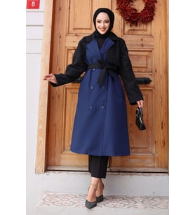 Kolu Garnili  Trençkot  İndigo 4435