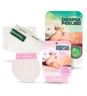 Dermapeel İnce Banyo Kesesi + Pink Touch Yüz Kesesi Set